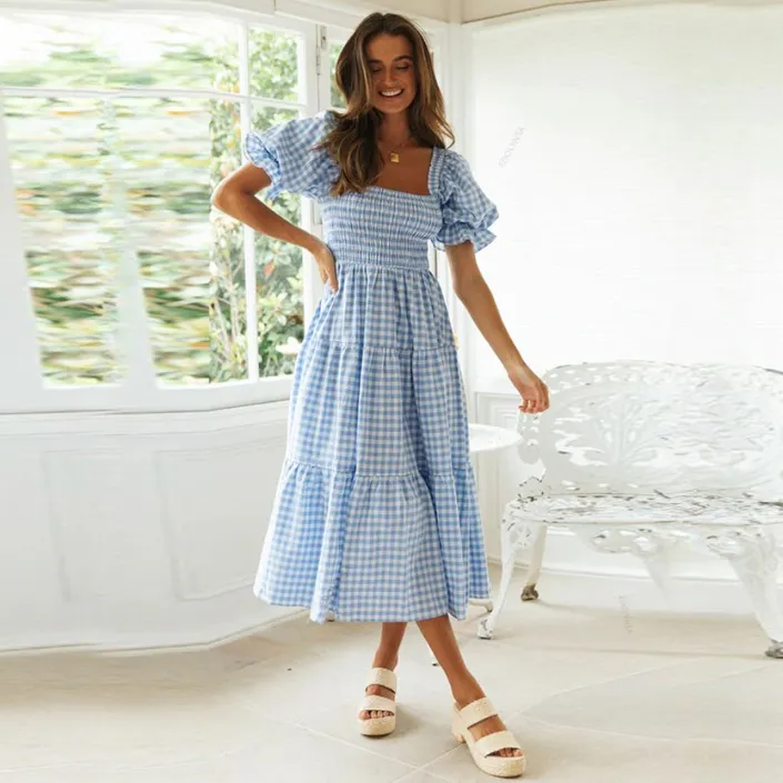 Marianne Gingham Midi Dresses - 2 Colors