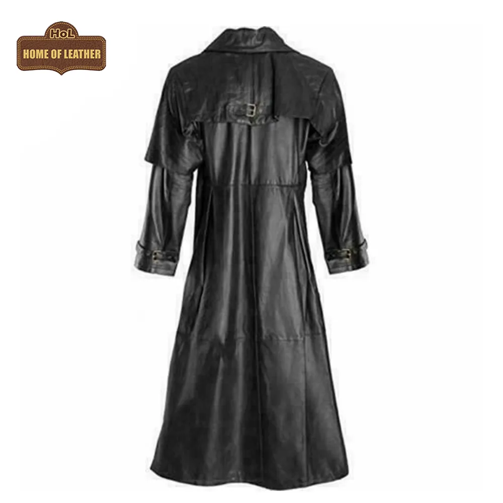 Men’s Captain Steampunk Van Helsing Real Leather Jacket Coat | Sale