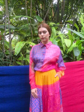 Multi Colored Printed Metallic Shirt