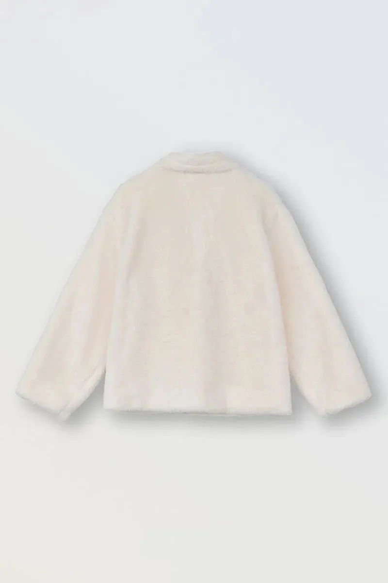 OFFWHITE SOFT TEXTURED COAT TWEEN- MOLLY BRACKEN