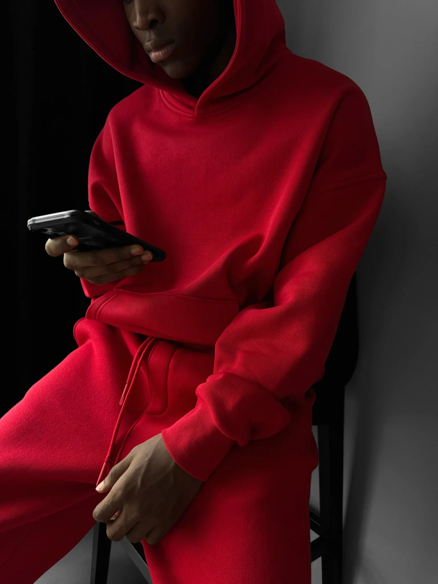Oversize Basic Hoodie - Salsa
