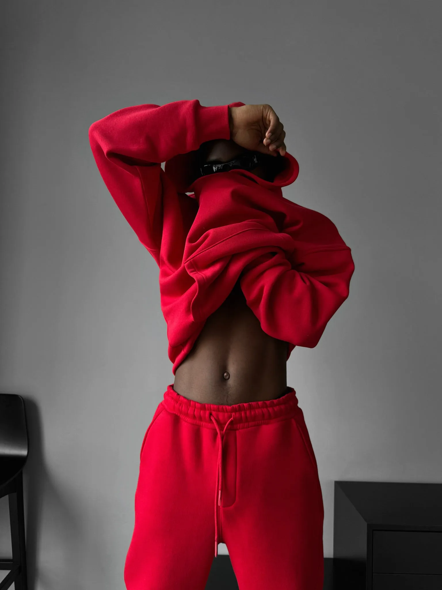 Oversize Basic Hoodie - Salsa