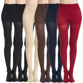 Pack Of 6 Run Resistant Control Top Panty Hose Opaque Tights