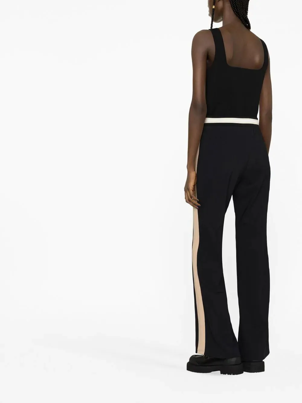 PALM ANGELS WOMEN Ultralight Flare Track Pants Black/Nude