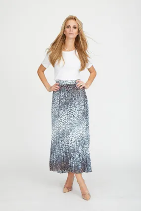 Printed Pleated Skirt
