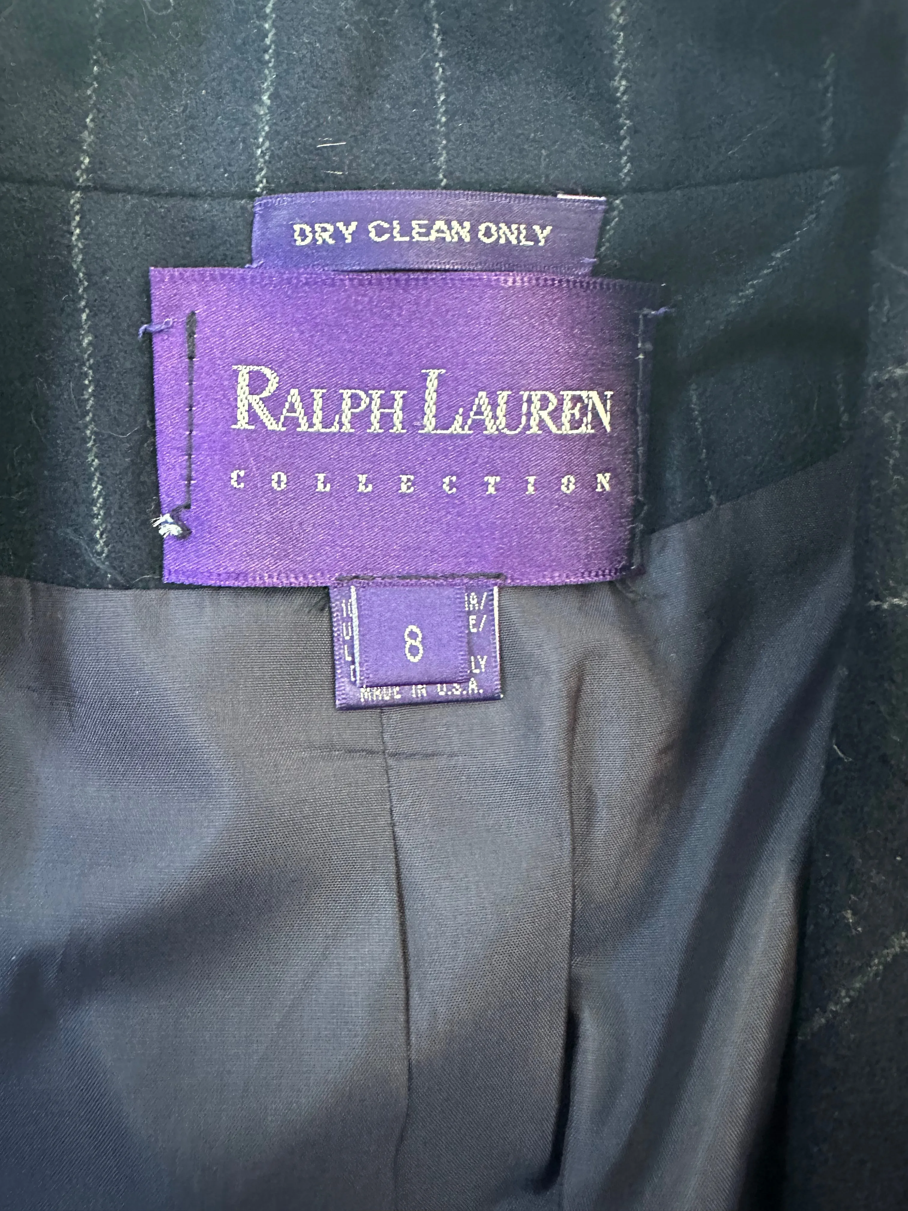 Ralph Lauren Vintage Purple Label Pin-Stripped Blazer