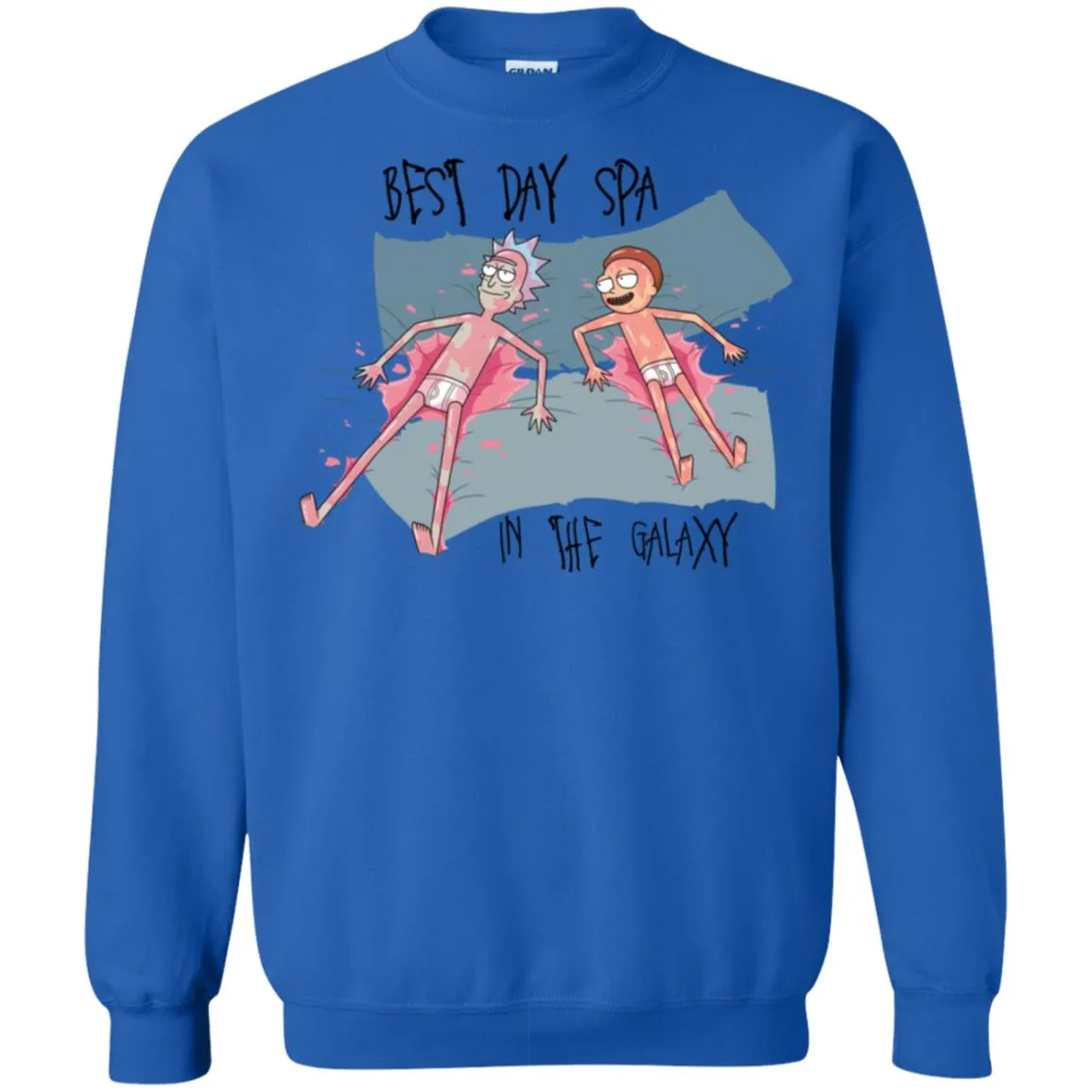 Rick And Morty Best Spa Day In The Galaxy Unisex Crewneck Pullover Sweatshirt