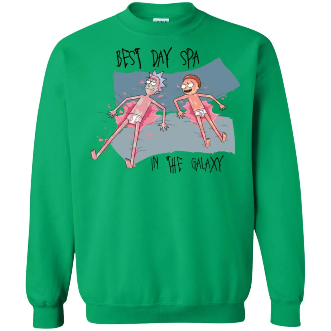Rick And Morty Best Spa Day In The Galaxy Unisex Crewneck Pullover Sweatshirt