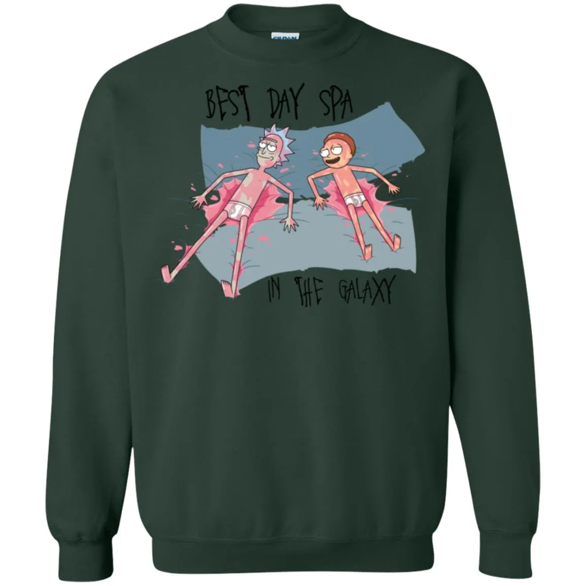 Rick And Morty Best Spa Day In The Galaxy Unisex Crewneck Pullover Sweatshirt