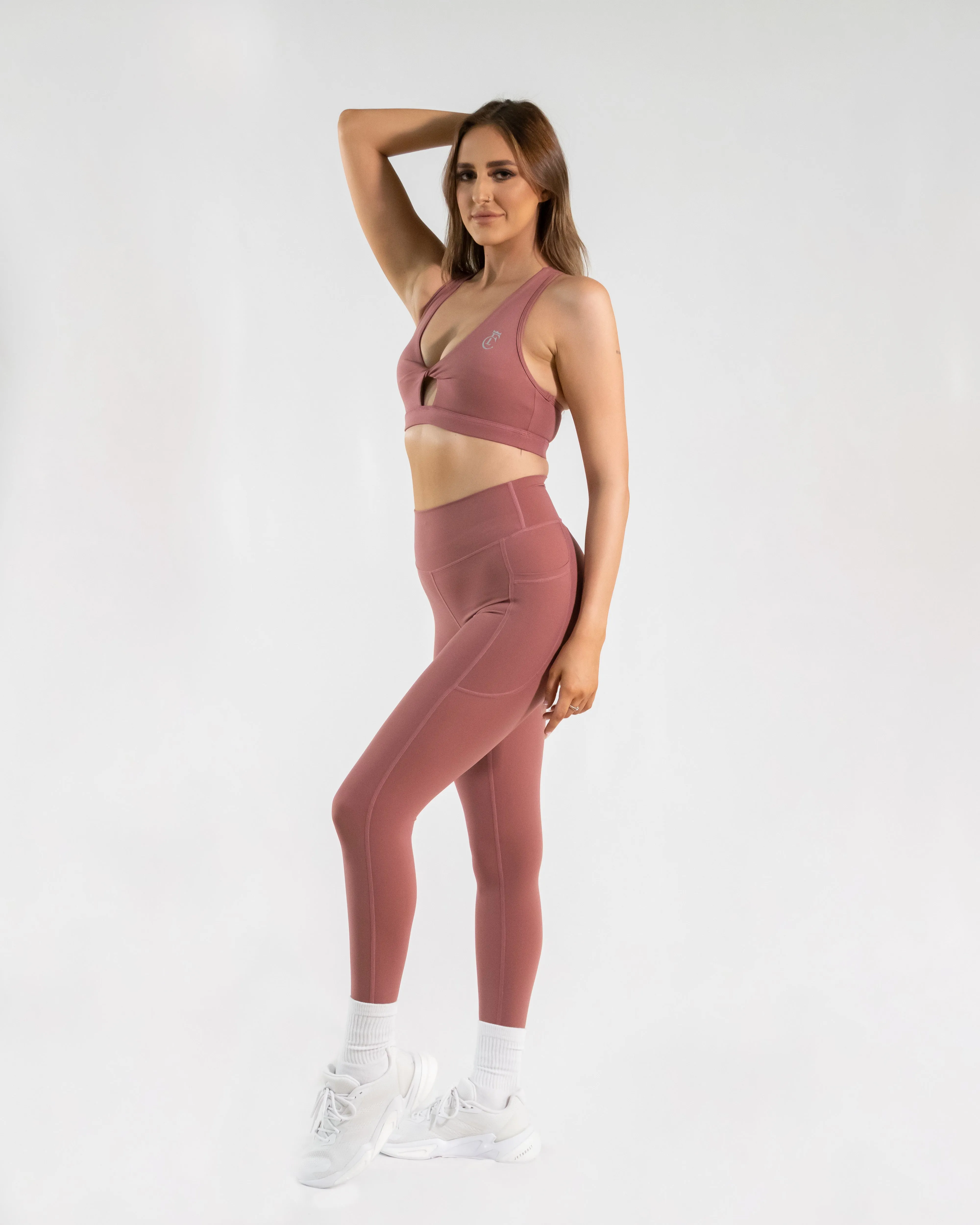 Scrunch Bum Full Length Pocket Tights Rose