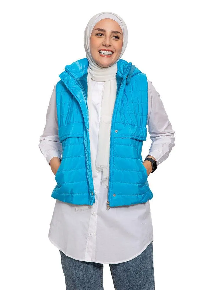 Sea blue Bumb-Cut Jacket