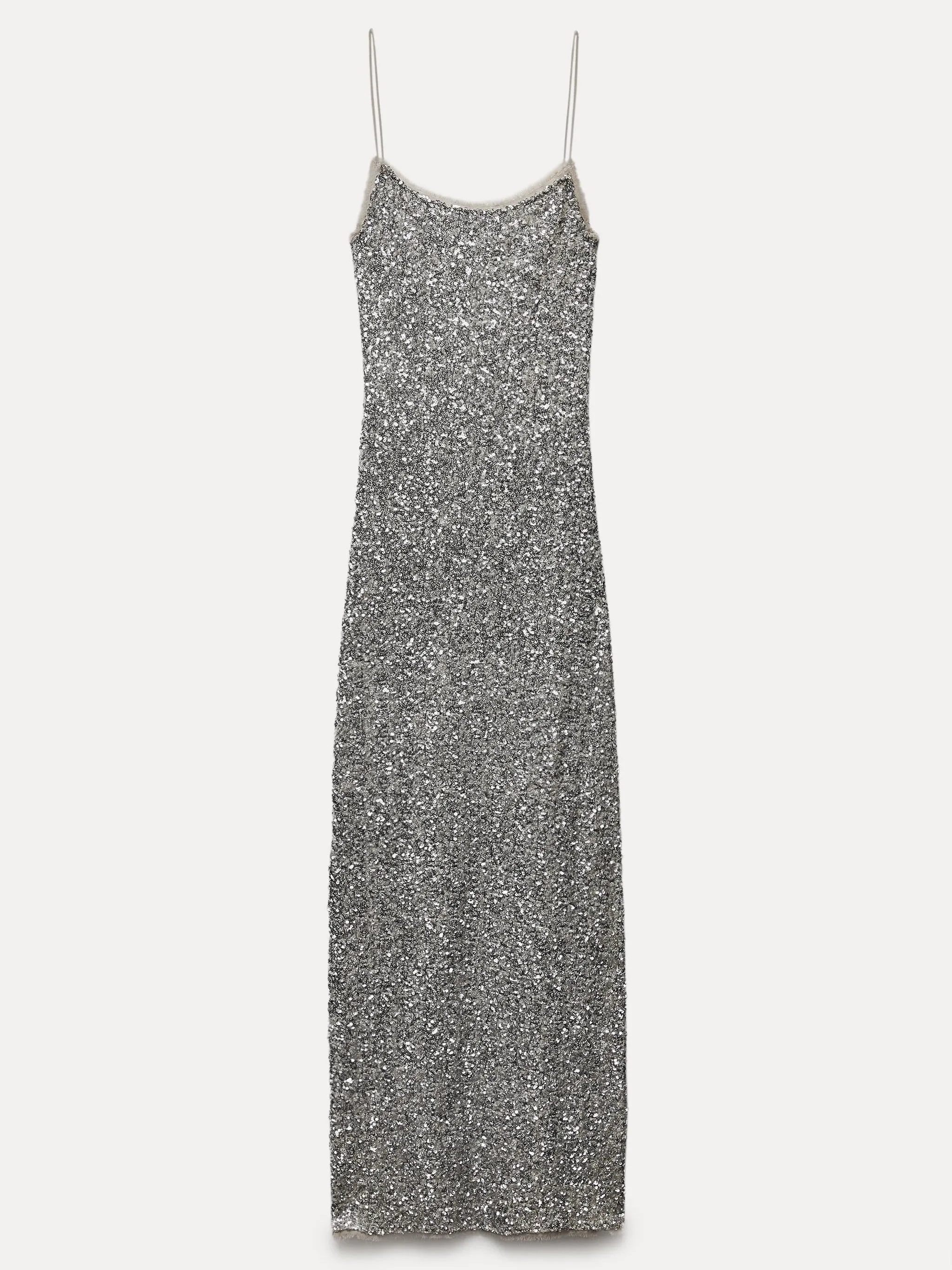 Sequin Slip Round Neck Dress