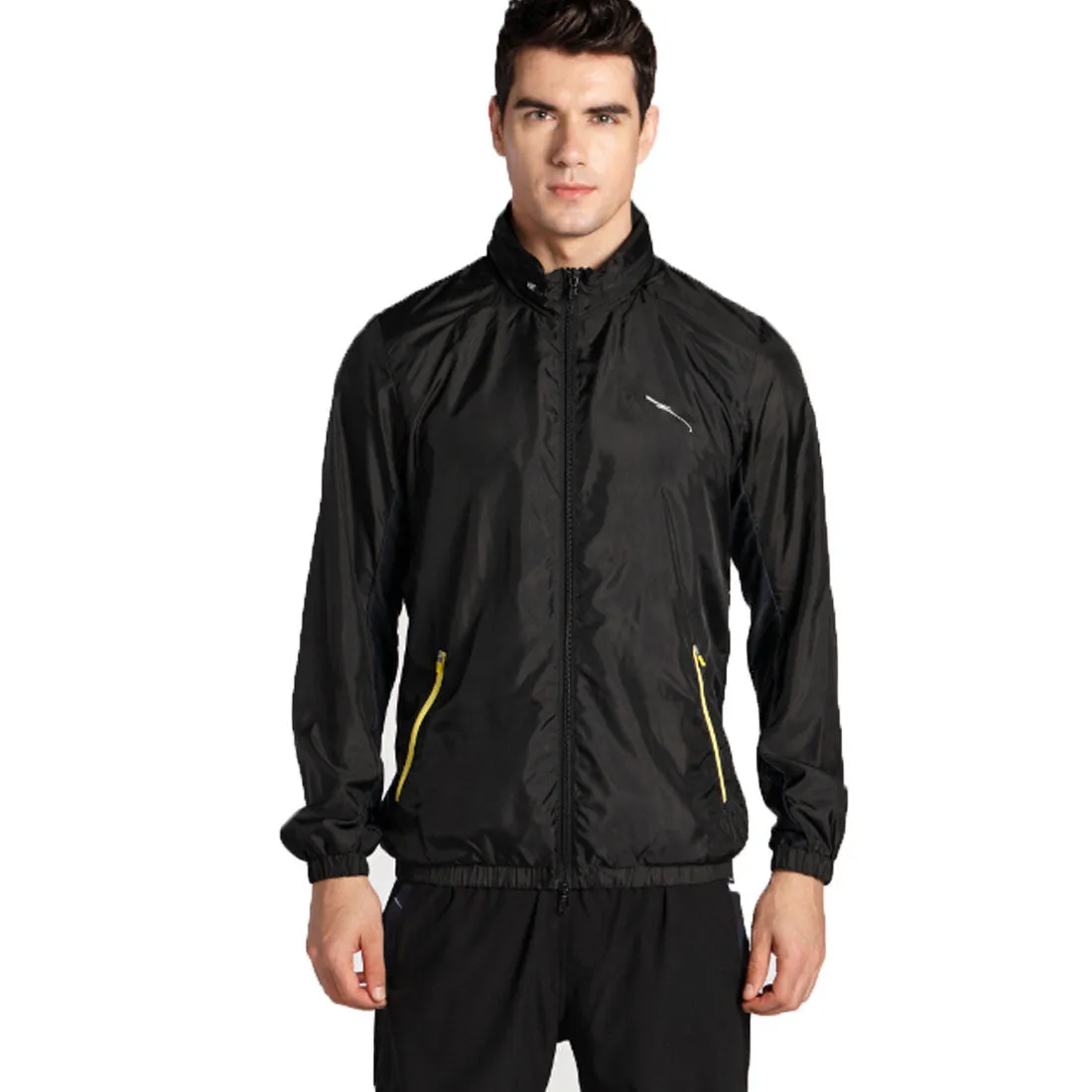 Sidiou Group Men Long Sleeve Athletic Jacket for Sports Running Travelling