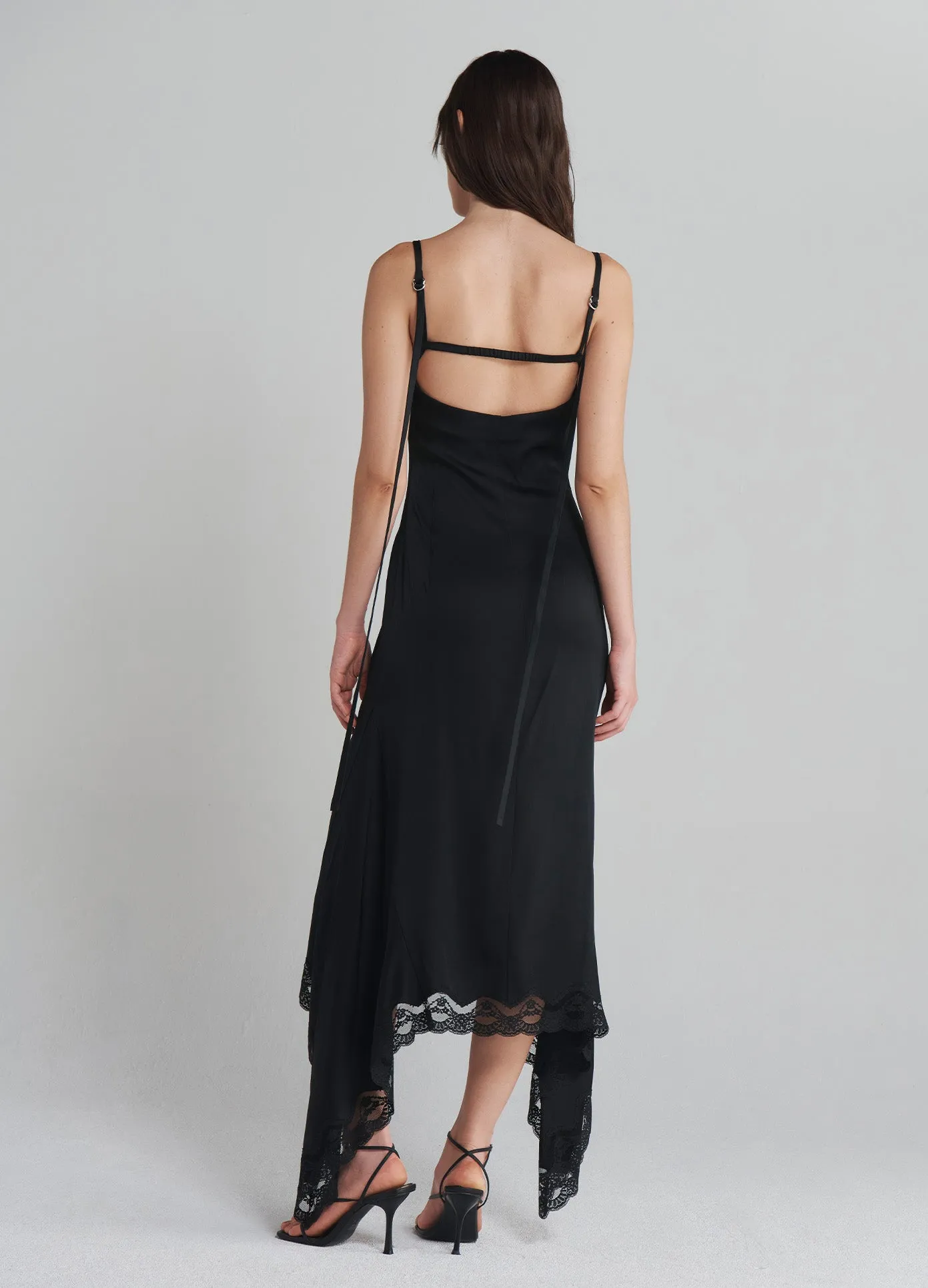Slip Dress With Lace Hem