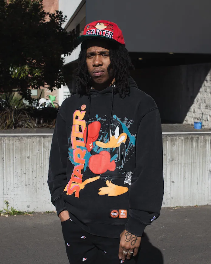 Starter X Looney Tunes Daffy Hoodie Vintage Black