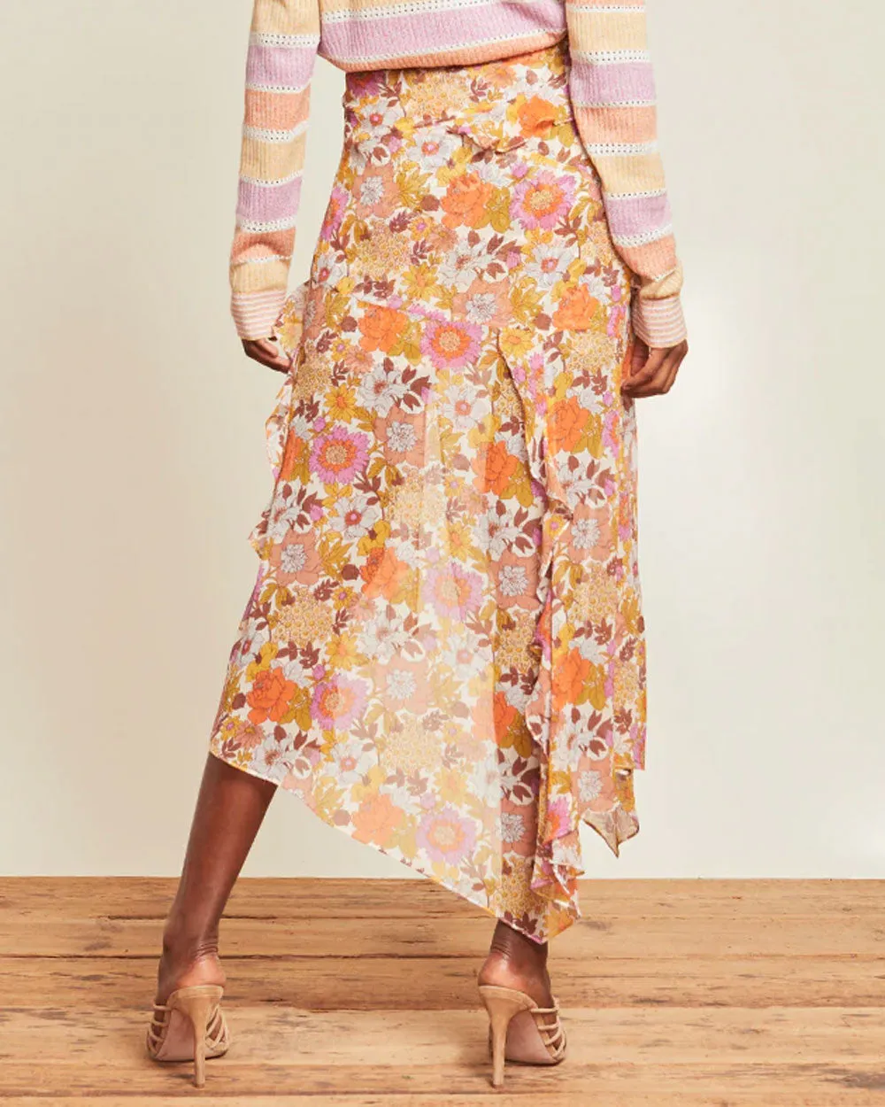Stone Garden Floral Eleonora Midi Skirt