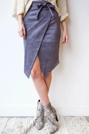 suede midi skirt