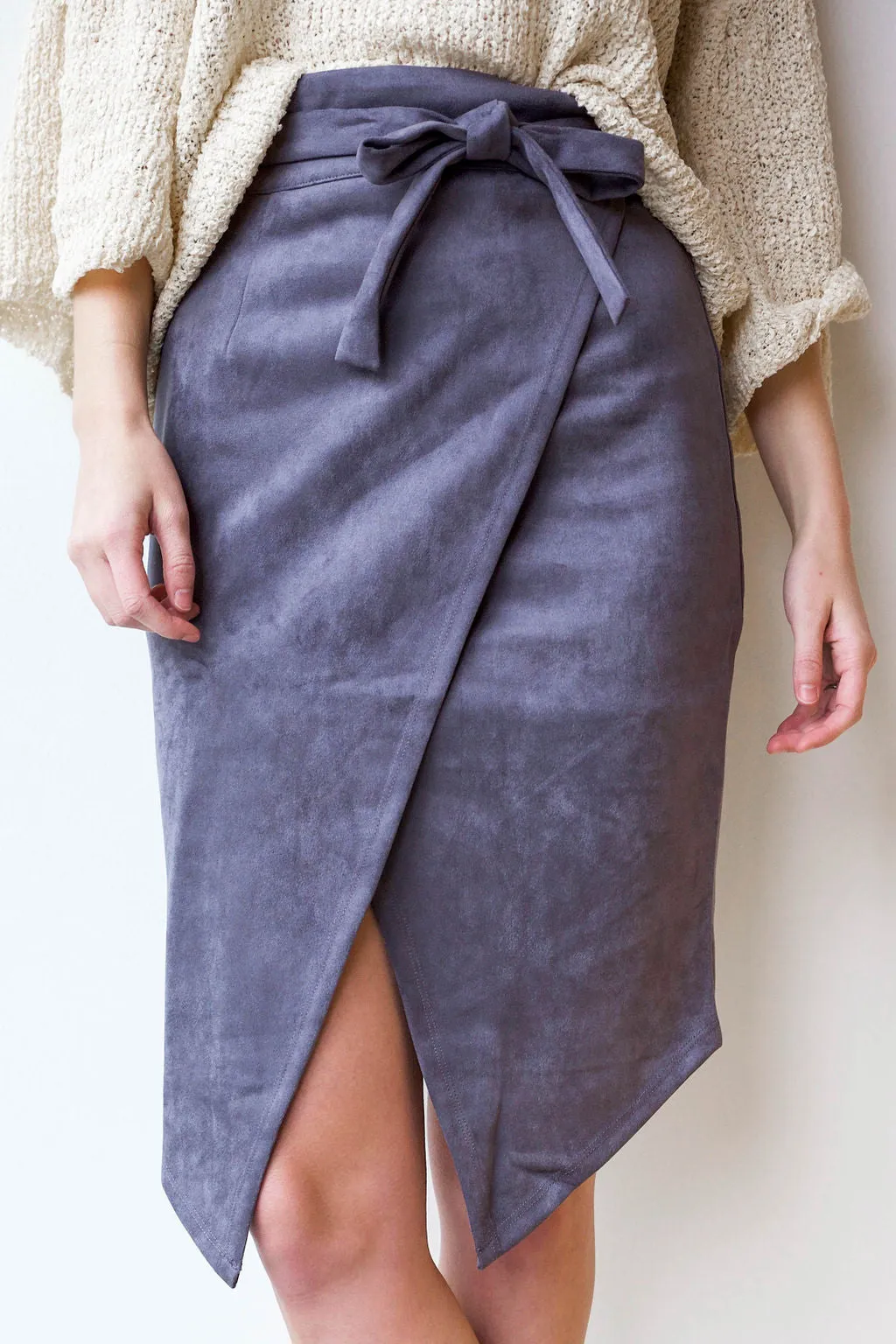 suede midi skirt