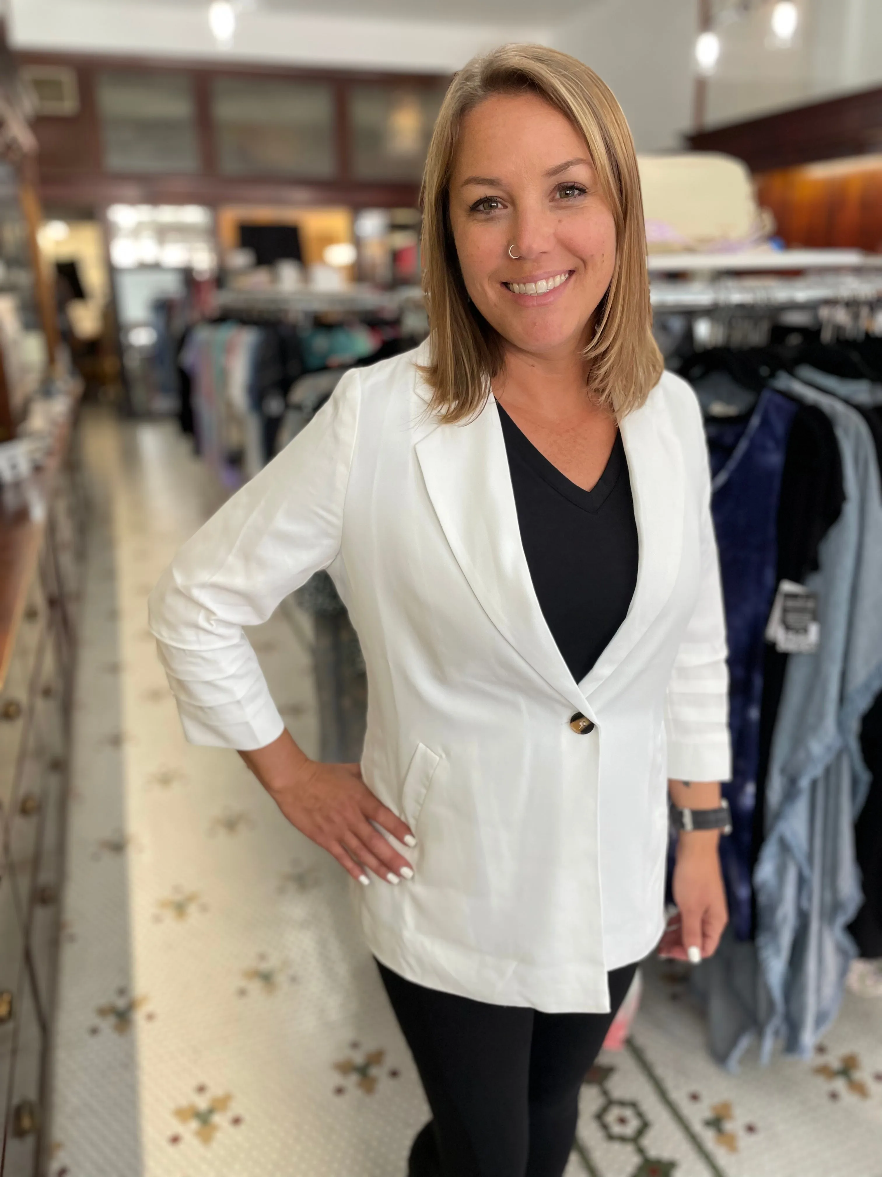 Tucked Sleeve Blazer