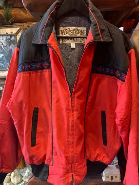 Vintage Rarer Cut Western Frontier Southwest Workwear Bomber. Large