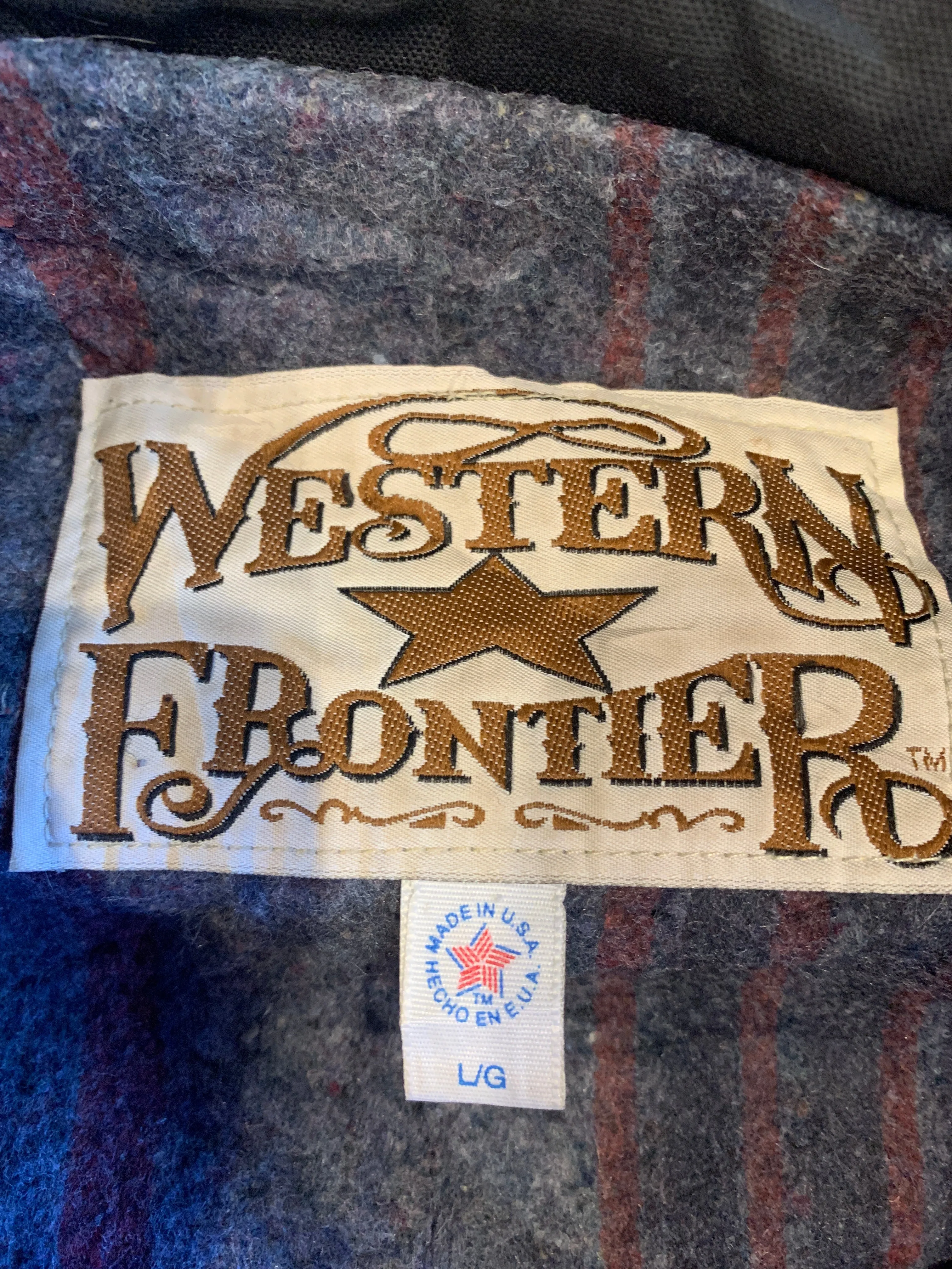 Vintage Rarer Cut Western Frontier Southwest Workwear Bomber. Large