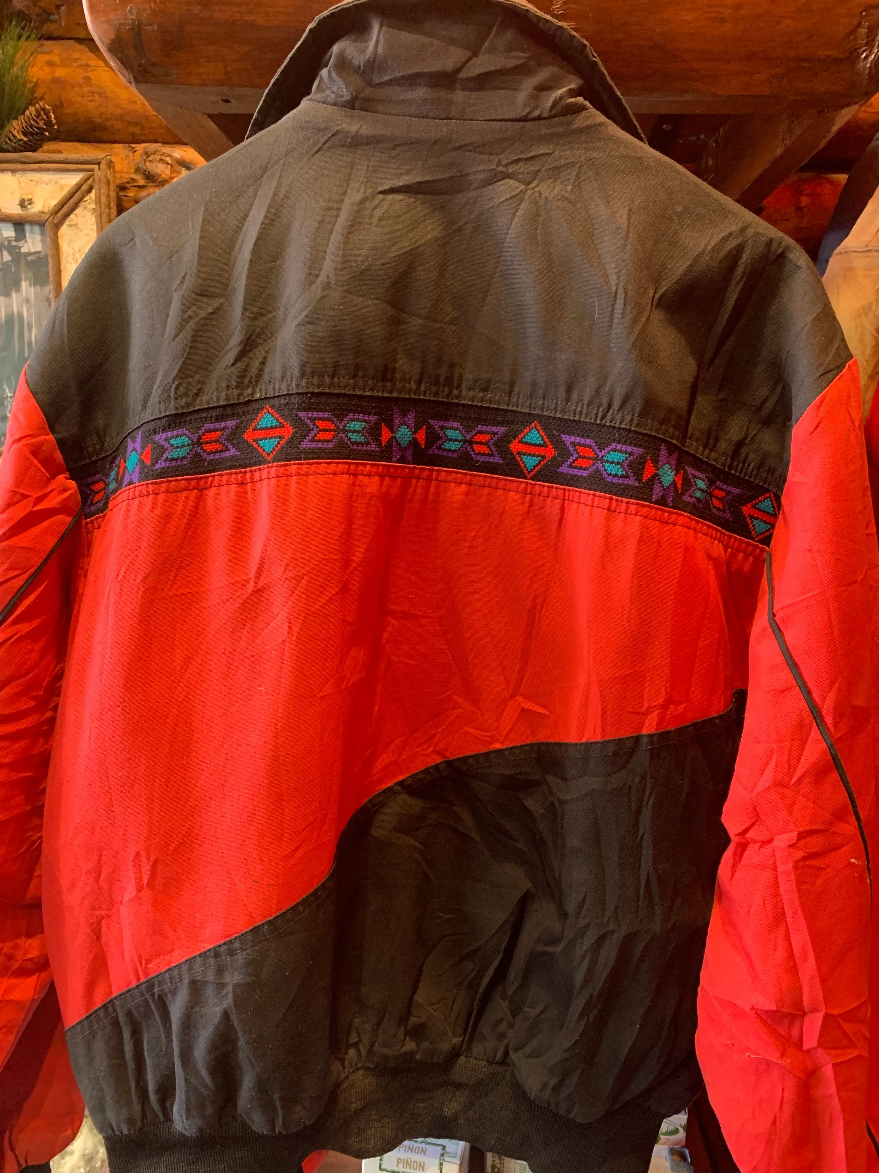 Vintage Rarer Cut Western Frontier Southwest Workwear Bomber. Large