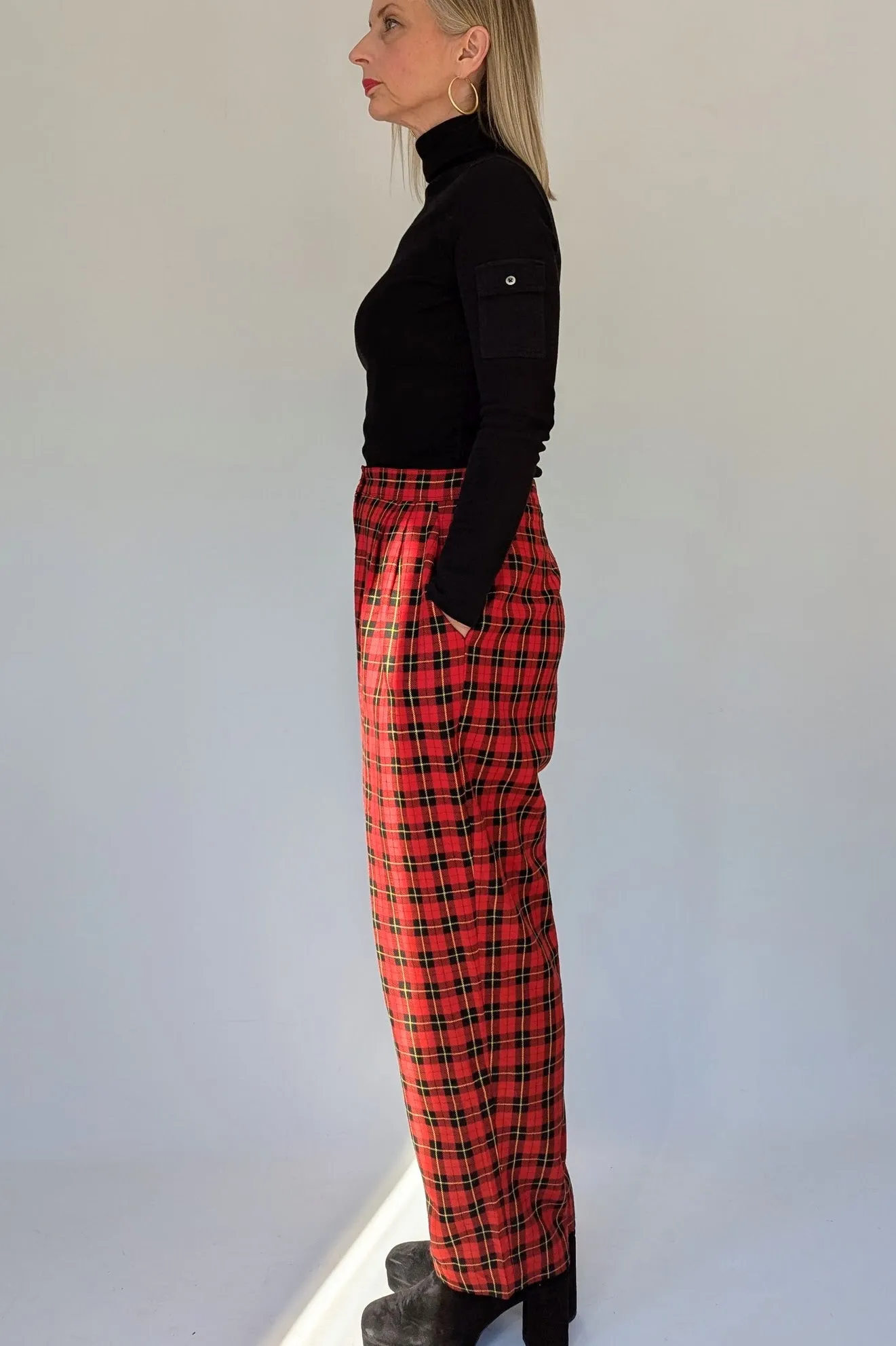 Vintage Tartan Plaid Trousers