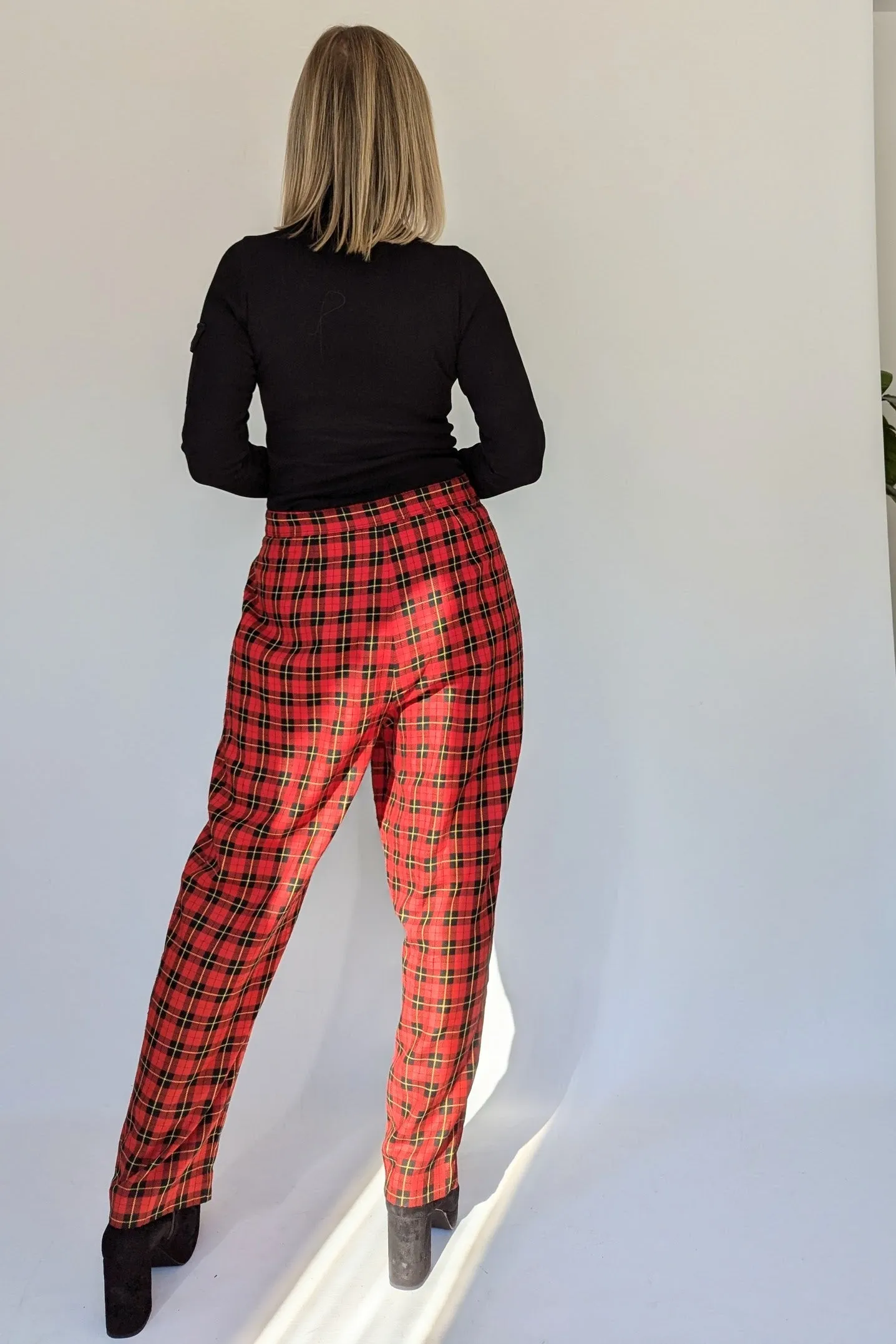 Vintage Tartan Plaid Trousers