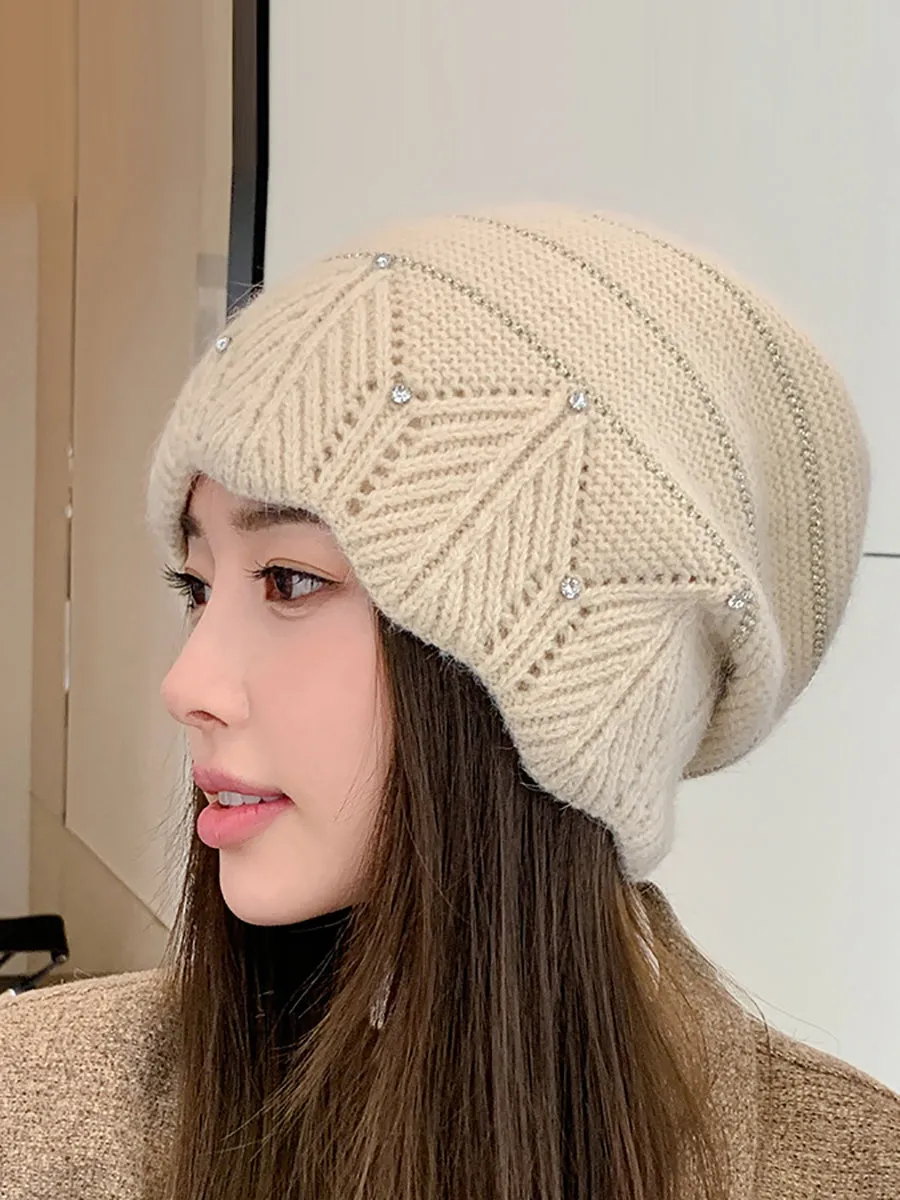Women Artsy Winter Colorblock Knit Hat