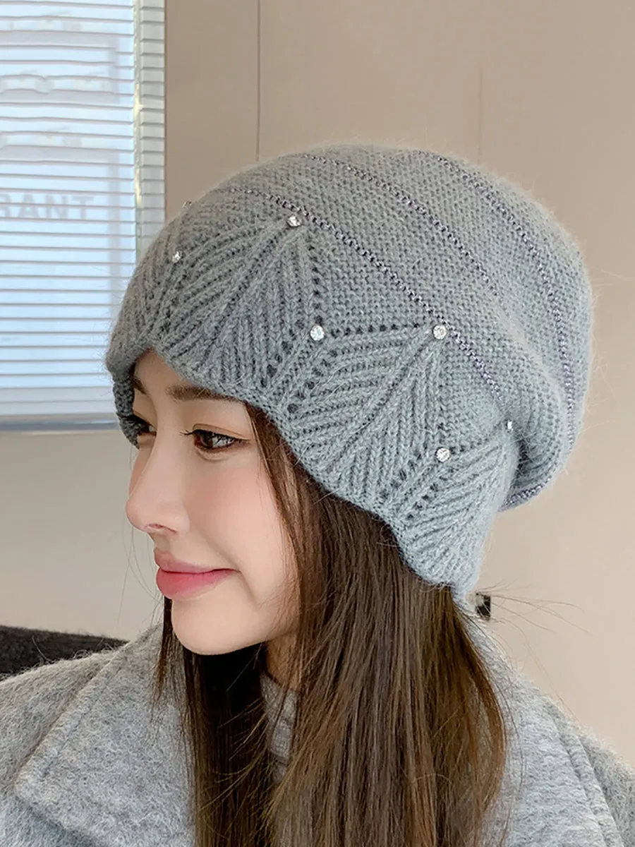Women Artsy Winter Colorblock Knit Hat