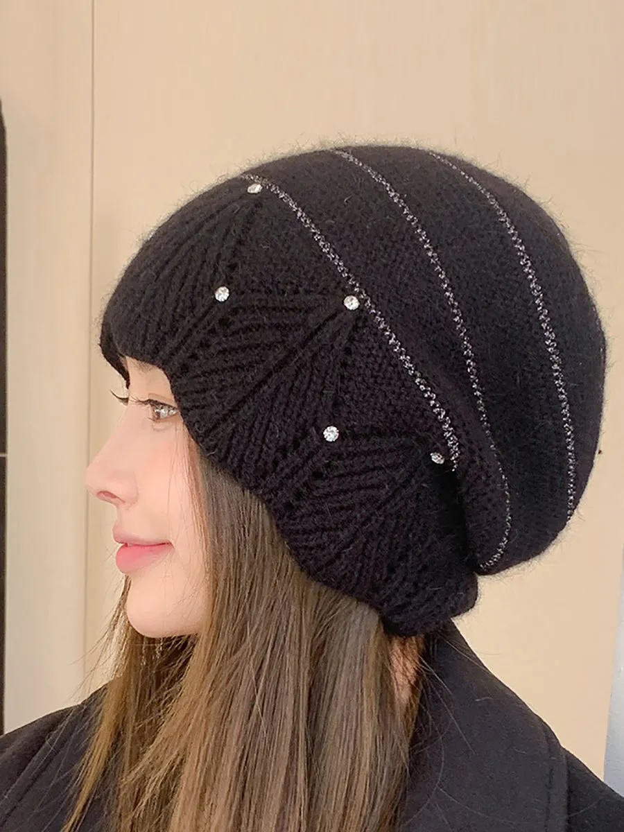 Women Artsy Winter Colorblock Knit Hat