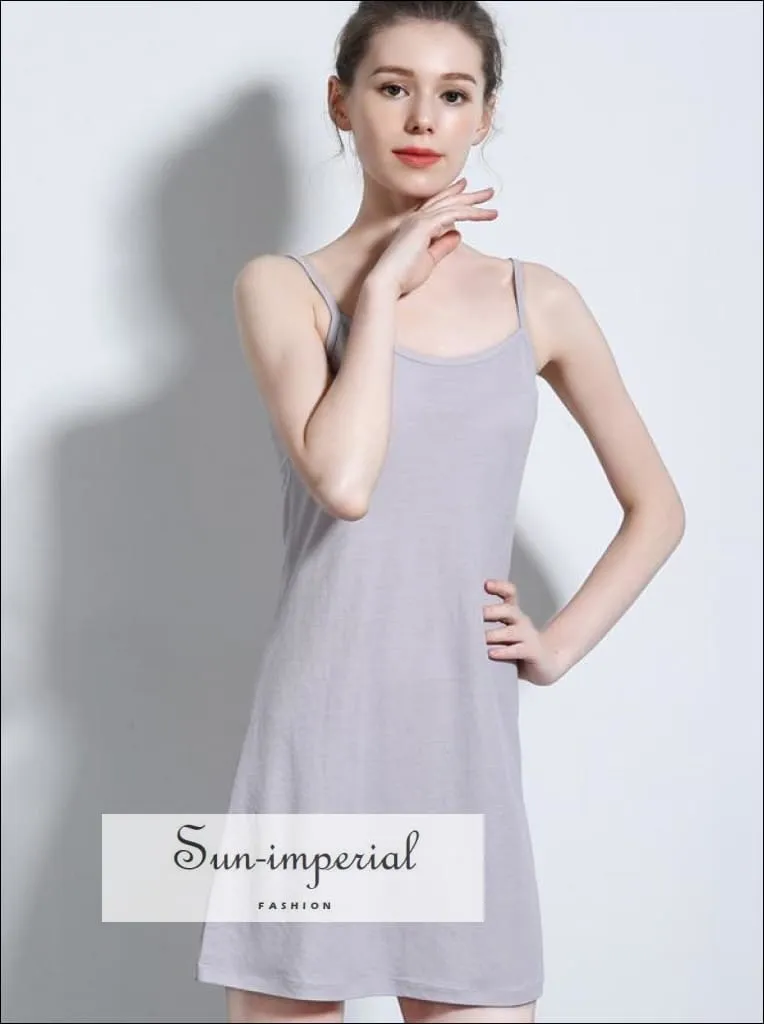 Women Mini Slip Dress Rayon Camisole Dress