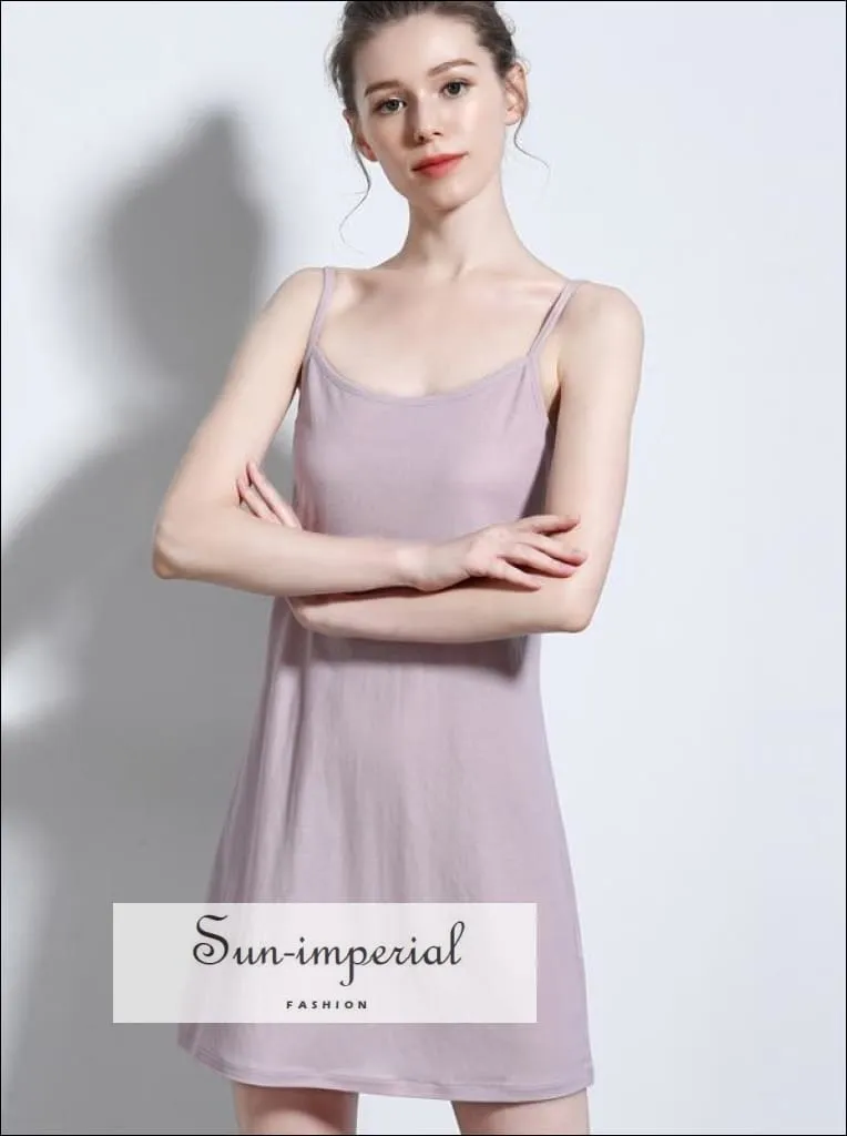 Women Mini Slip Dress Rayon Camisole Dress