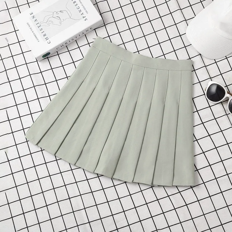 Women's High Waist Fashion Designer Pleated Skirts (Short)