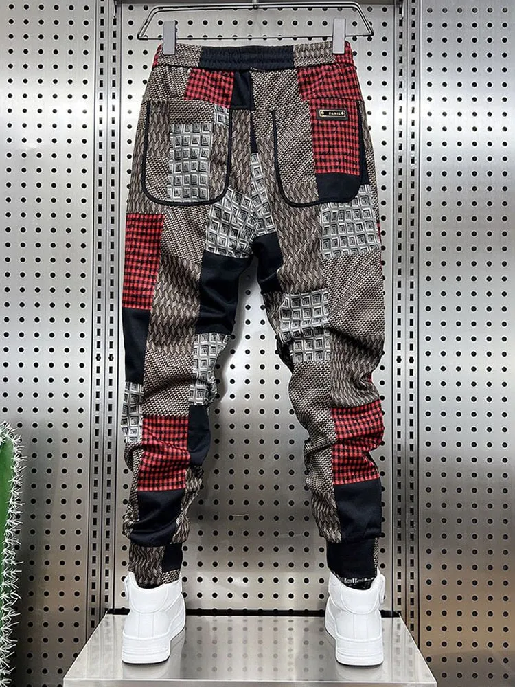 ZEN 1 Of a Kind Style Plaid Floral Trousers